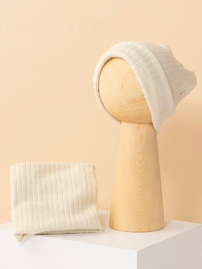 Hair cap + neck scarf suitable for babies aged 0-36 months, fashionable and warm