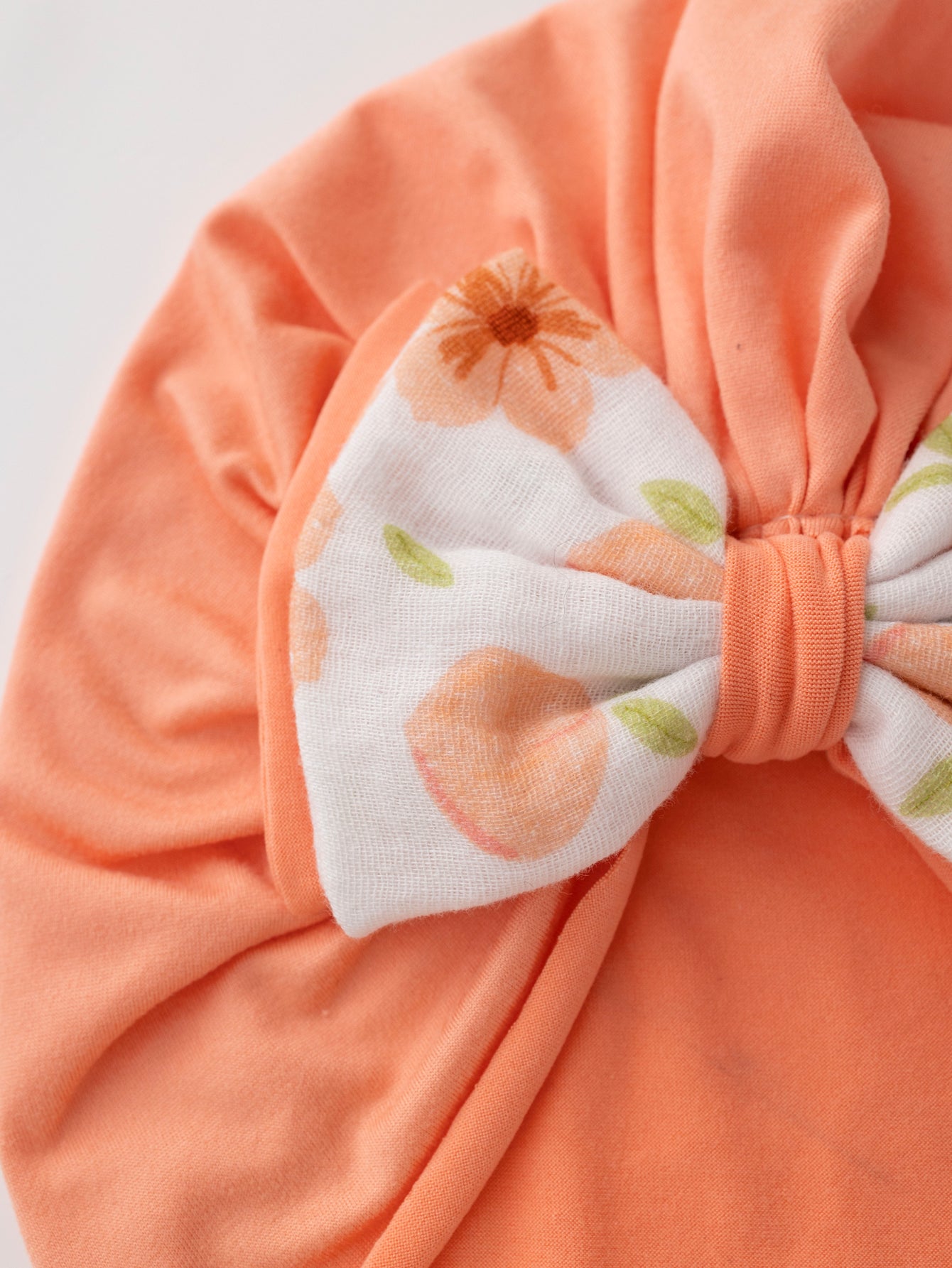 Muslin saliva towel + bow headband, the first choice for newborn gifts (pink peach)