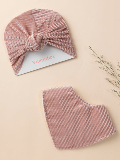 Velvet bib + headband, a fashionable baby set suitable for babies to wear