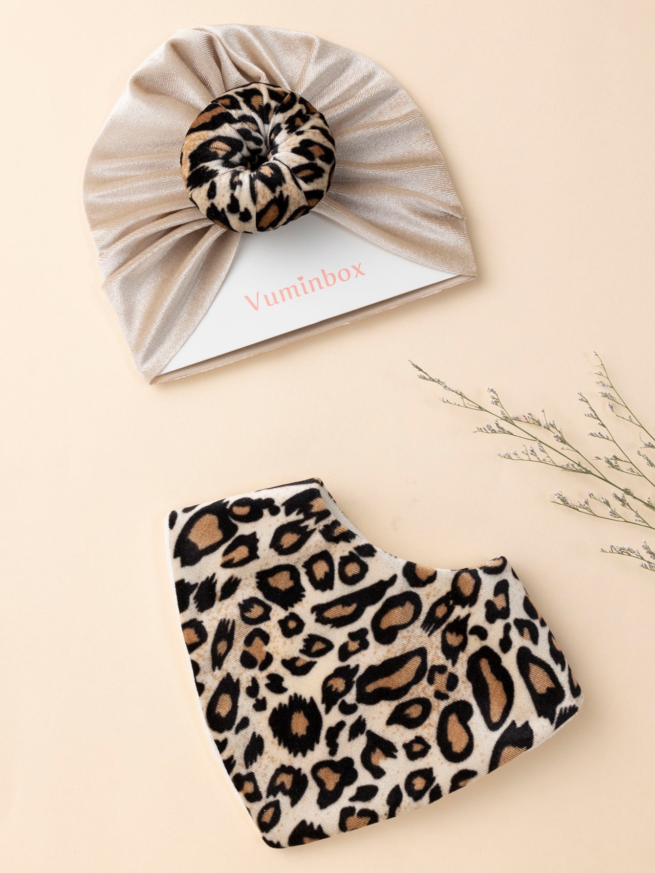 Stylish leopard print series baby gift set