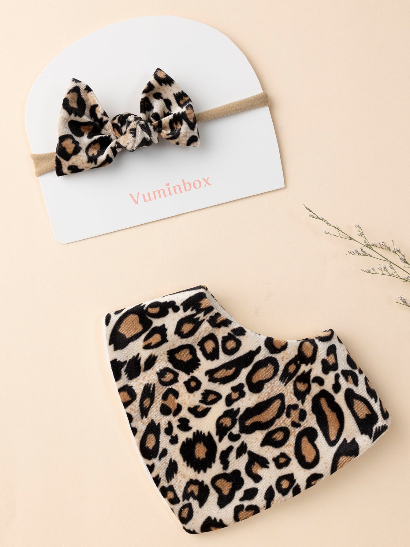 Stylish leopard print series baby gift set